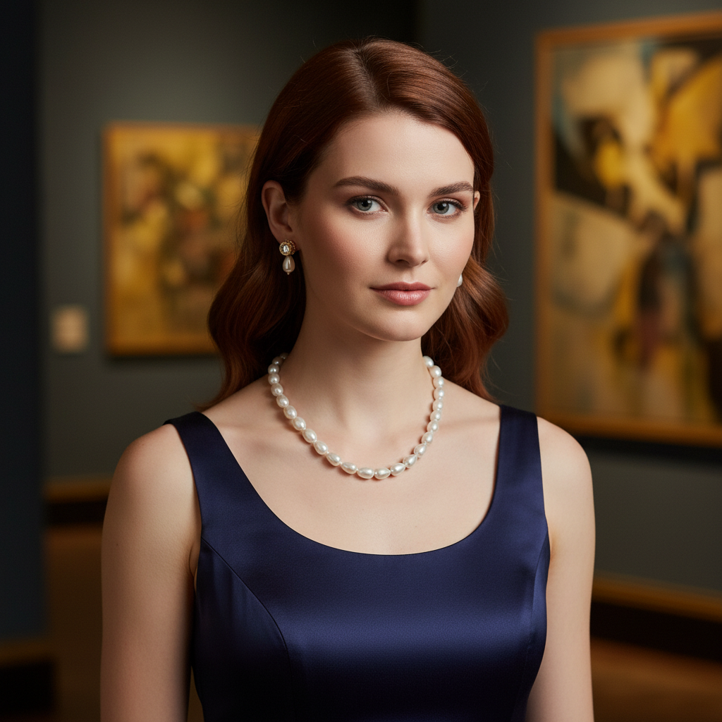 Baroque Teardrop Pearl Necklace Set | Ornate Gold Pearl Jewellery